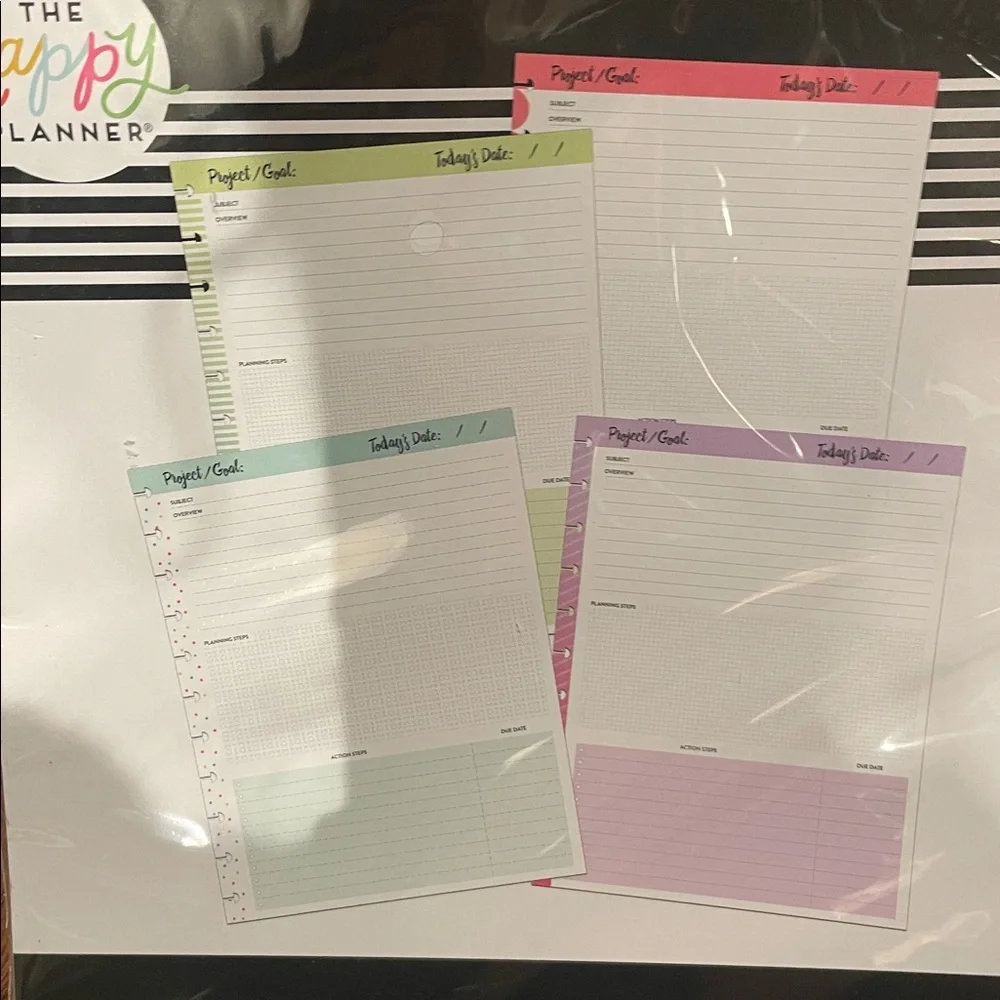The Happy Planner Colorful Project Sheets